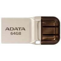 USB флеш накопичувач ADATA 64GB UC360 Golden USB 3.1 OTG (AUC360-64G-RGD)