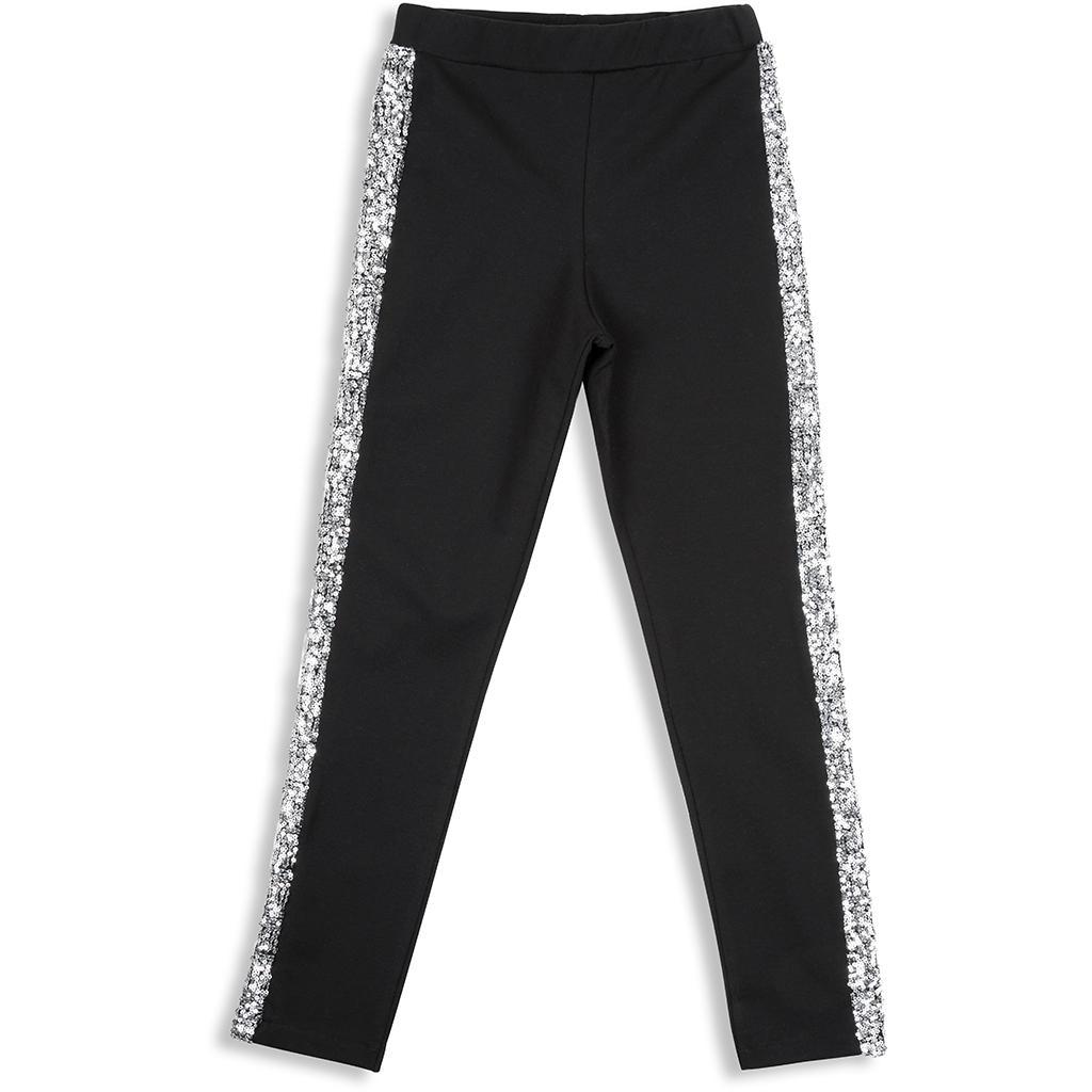 Лосини дитячі Breeze с лампасами из пайеток (11529-164G-black)