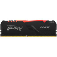 Модуль пам'яті для комп'ютера DDR4 16GB 2666 MHz FURY Beast RGB Kingston Fury (ex.HyperX) (KF426C16BBA/16)