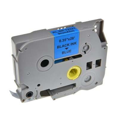 Label printer tape UKRMARK RL-B-T521P-BK/BL, analogue of TZE521. 9 mm x 8 m (CBTZ521)