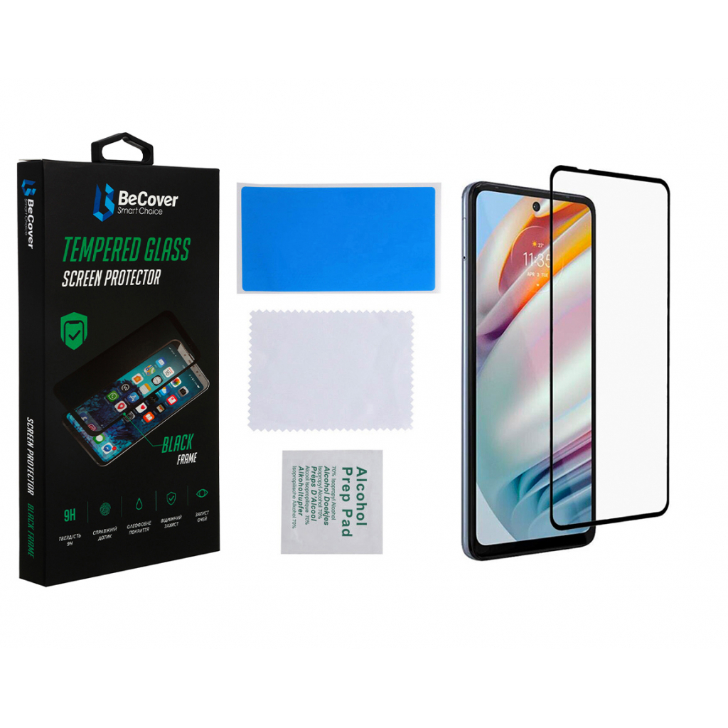 Скло захисне BeCover Motorola Moto G60 / G60s Black (706899) Скло захисне BeCover Motorola Moto G60 / G60s Black (706899)