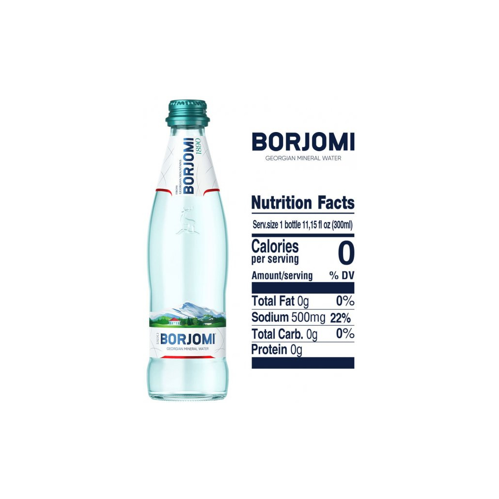 Мінеральна вода Borjomi 0.33 газ скл
