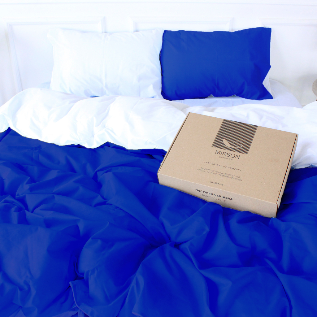 Постільна білизна MirSon Ranforce Elite Pablo Blue 220х240 King Size (2200004703671)