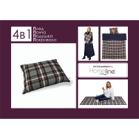 Plaid Home Line 4 in 1 red cell 140x190cm (143567)