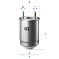 Fuel filter UFI 24.186.00
