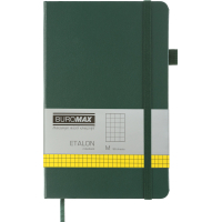 Notebook Buromax Etalon 125x195 mm 96 sheets in a cell cover made of artificial leather Green (BM.291160-04)