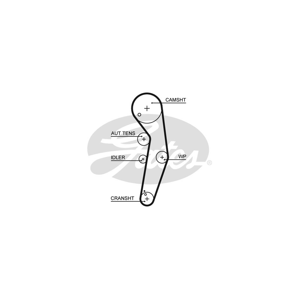 Комплект ременя ГРМ з помпой Gates KP15569XS-3 Комплект ременя ГРМ з помпой Gates KP15569XS-3