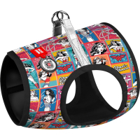 Dog harness WAUDOG Clothes with QR passport "Wonder Woman Comic" XS4 (1004-4009)