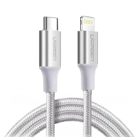 Дата кабель USB-C to Lightning 1.0m US304 MFI White Ugreen (US304/70523)