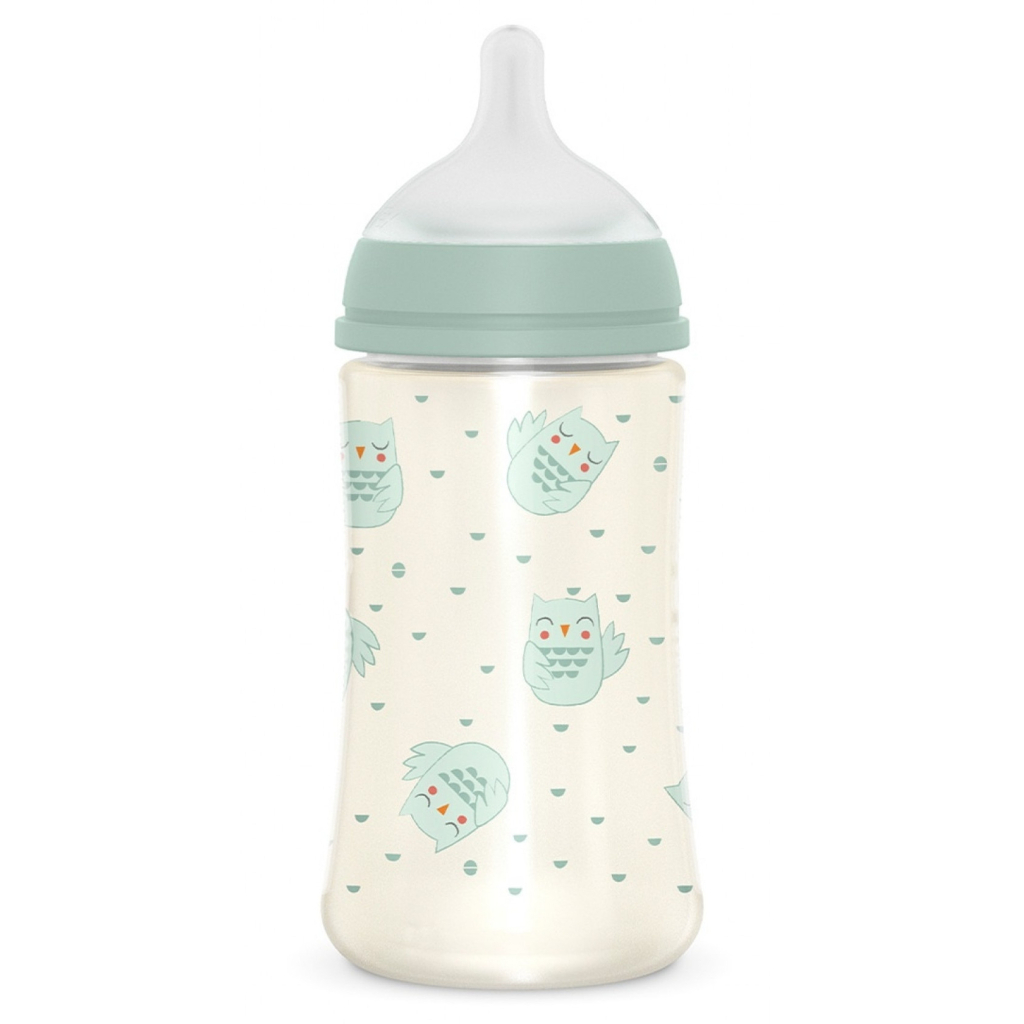 Пляшечка для годування Suavinex Bonhomia, повільний потік, 270 мл, зелена (307835) Пляшечка для годування Suavinex Bonhomia, повільний потік, 270 мл, зелена (307835)