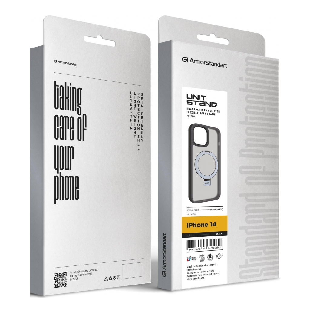 Чохол до мобільного телефона Armorstandart Unit Stand Apple iPhone 14 Black (ARM70556) Чохол до мобільного телефона Armorstandart Unit Stand Apple iPhone 14 Black (ARM70556)