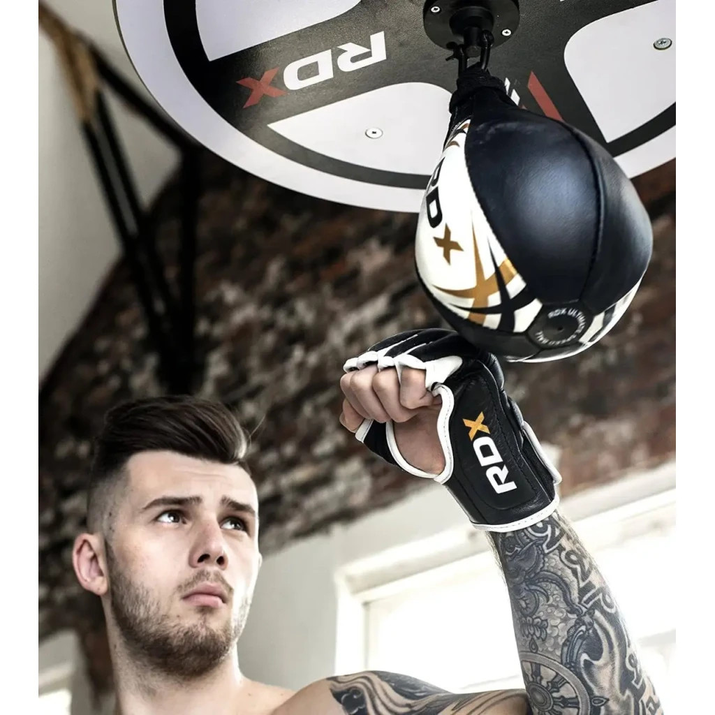 Груша боксерська RDX 2Y Boxing Speed Ball Leather Multi White/Red (2SBL-S2WR)