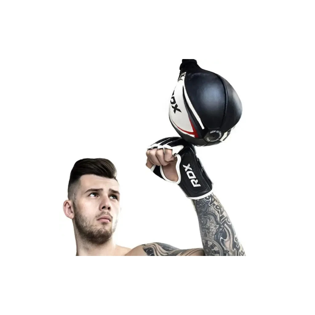 Груша боксерська RDX 2Y Boxing Speed Ball Leather Multi White/Red (2SBL-S2WR)