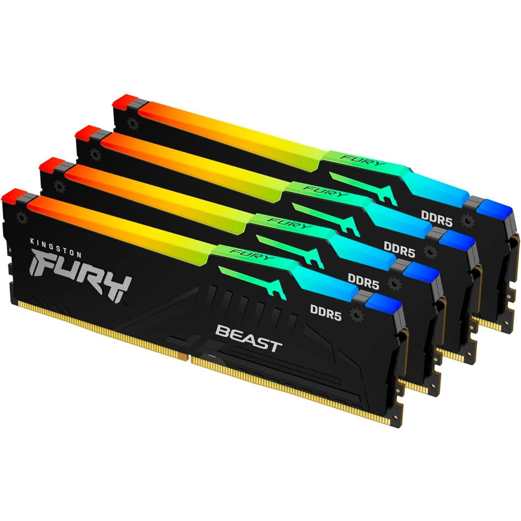 Модуль пам'яті для комп'ютера DDR5 128GB (4x32GB) 5600 MHz Beast RGB XMP Kingston Fury (ex.HyperX) (KF556C40BBAK4-128) Модуль пам'яті для комп'ютера DDR5 128GB (4x32GB) 5600 MHz Beast RGB XMP Kingston Fury (ex.HyperX) (KF556C40BBAK4-128)