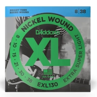 D'Addario XL Nickel Wound Extra Super Light Guitar Strings (08-38) (EXL130)