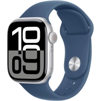 Смарт-годинник Apple Watch Series 10 GPS 42mm Silver Aluminium Case with Denim Sport Band - M/L (MWWC3QH/A)