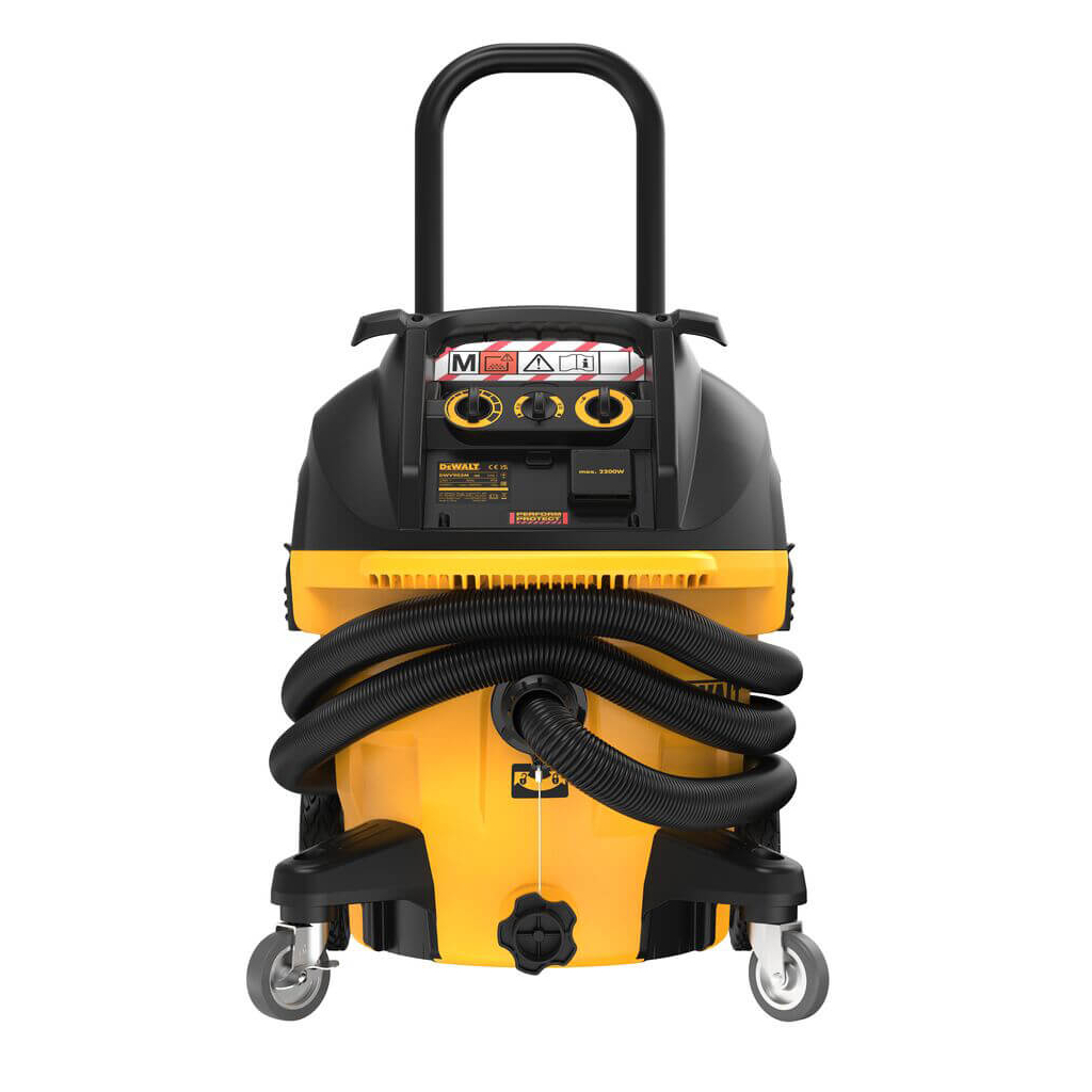 Пилосос будівельний DeWALT 1400 Вт, шланг 4.6 м, 38 л, 15 кг (DWV905M)