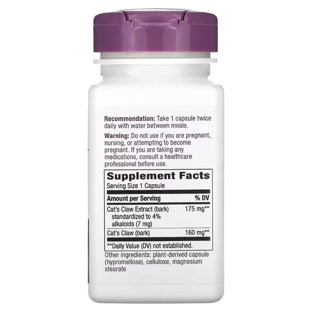 Трави Nature's Way Котячий кіготь, преміум екстракт, 175 мг, Premium Extract, Cat's Claw, (NWY-60700) Трави Nature's Way Котячий кіготь, преміум екстракт, 175 мг, Premium Extract, Cat's Claw, (NWY-60700)