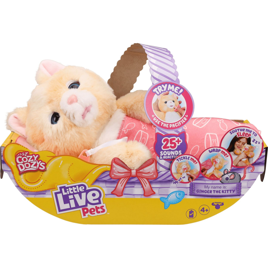 Інтерактивна іграшка Moose Little Live Pets Кошеня-обіймашка Джінджер (26492)