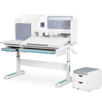 Desk Mealux Winnipeg Multicolor Plus WG Blue (BD-630 WG+BL with cabinet)