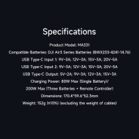 Зарядний пристрій для дрона iSDT MA331 Air 3 Series Charging Hub (iSDT-MA331)