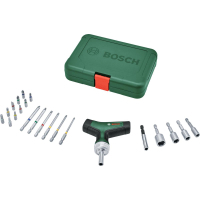 Bosch ratchet screwdriver set, T-handle, 20 bits, 109mm, case, with (1.600.A02.Z9T)