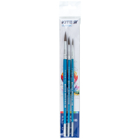 Kite Classic painting brush set of 3 brushes: pony round 1,5,9 in pencil case (K-341)