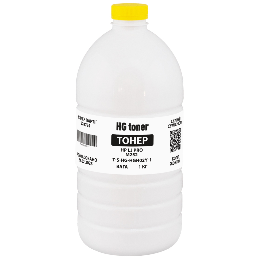 Тонер HP CLJ Pro M252 1кг, yellow HG (TSM-HGH02Y-1)