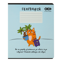 ZiBi subject notebook CUTE CAT, 36 sheets, cell, geography (ZB.1731-14)