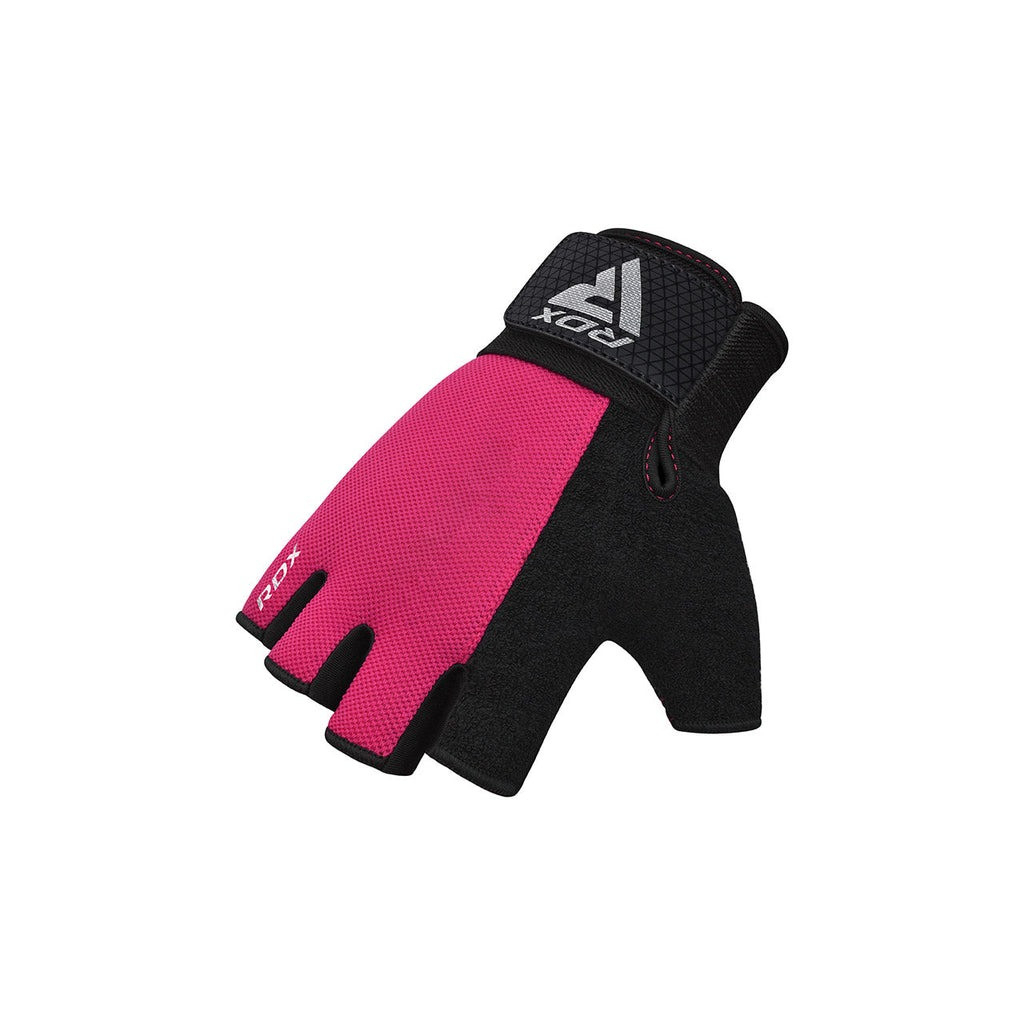 Рукавички для фітнесу RDX W1 Half Pink Plus M (WGA-W1HP-M+)