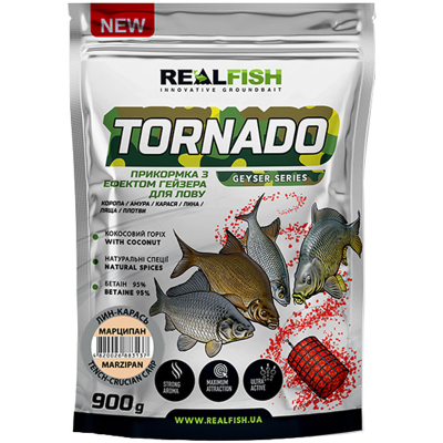 Прикормка Real Fish Торнадо Лин-карась (Марципан) 0.9kg (809.00.46)