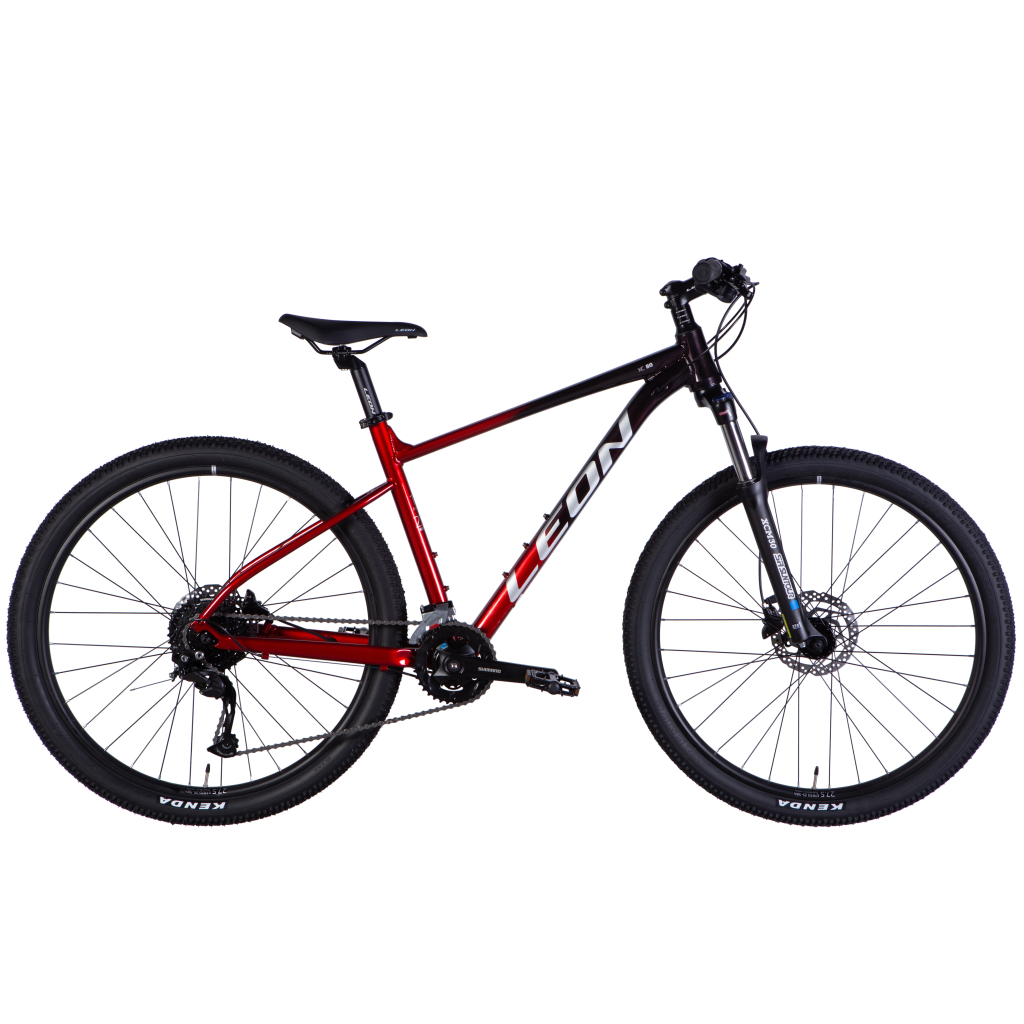 Велосипед Leon 27,5" XC 80 HDD рама-18" AL 2025 чорний з червоним (OPS-LN-27,5-068)