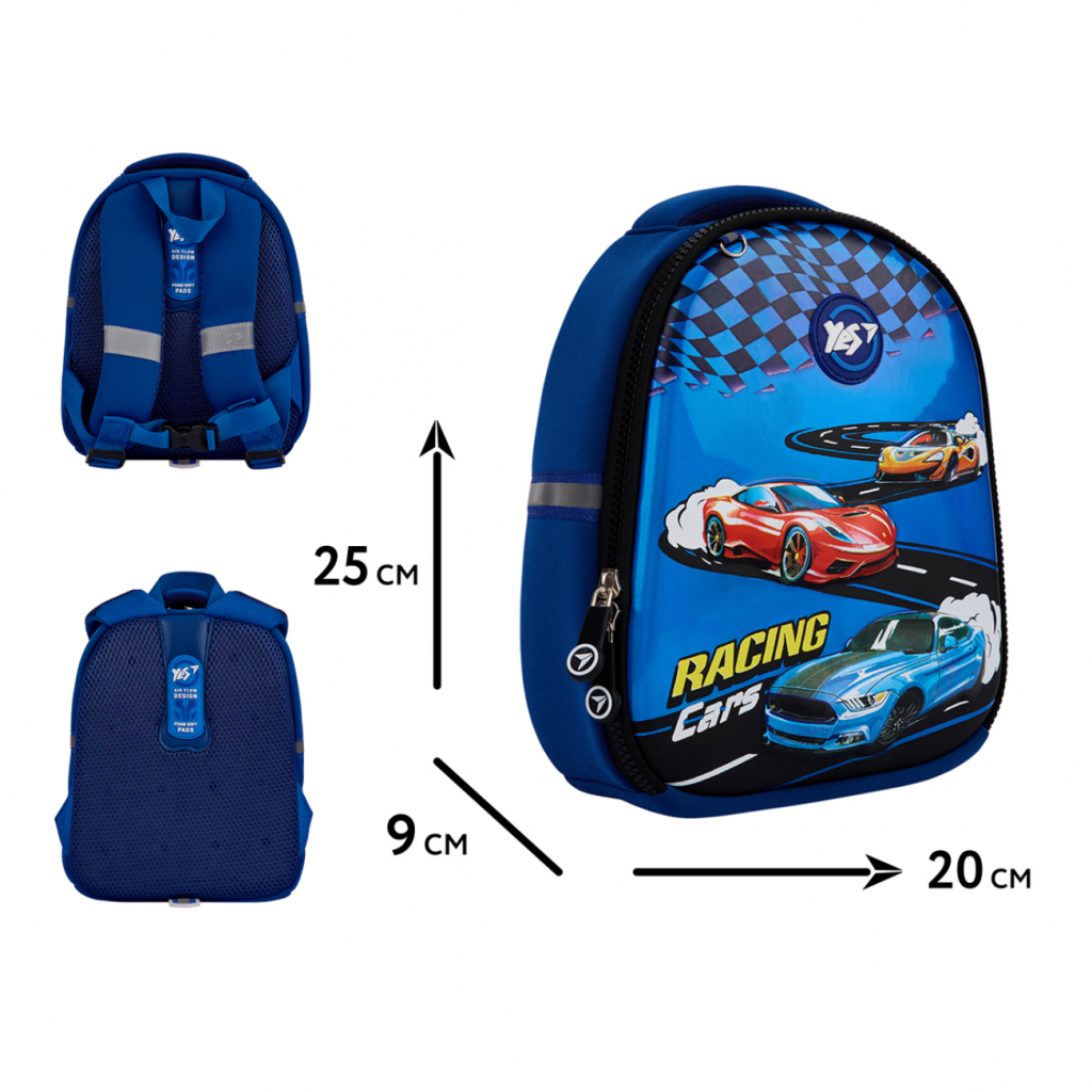 Рюкзак дитячий Yes Racing Cars K-33 (550020)