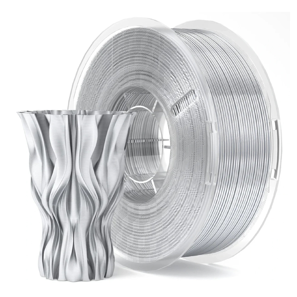 Пластик для 3D-принтера ELEGOO PLA silk gloss 1кг, 1.75мм, silver (50.203.0111)