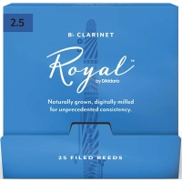 D'Addario Royal Clarinet Reed - Bb Clarinet #2.5 - 25 Box (RCB0125-B25)