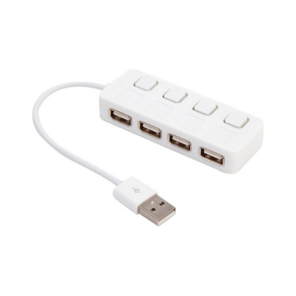 Концентратор Voltronic USB 2.0 to 4xUSB with LED buttons white (YT-H4L-W) Концентратор Voltronic USB 2.0 to 4xUSB with LED buttons white (YT-H4L-W)