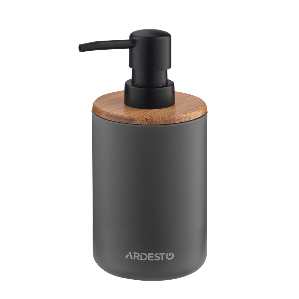 Набір для ванної кімнати Ardesto Minimalism 3 предмети Темно-сірий 360 мл (ARHB3110GB)
