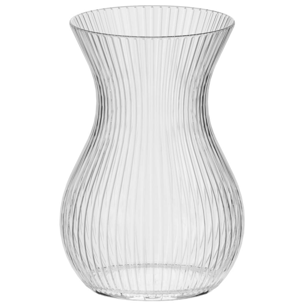 Ваза Trend Glass Asta Ribs 18 см (35446)