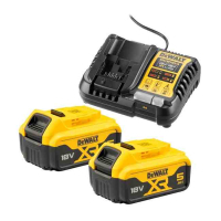 Set battery + charger DeWALT 12V/18V, current 4A, 0.5 kg, 18V XR Li-Ion 2x5Ah (DCB1104P2)