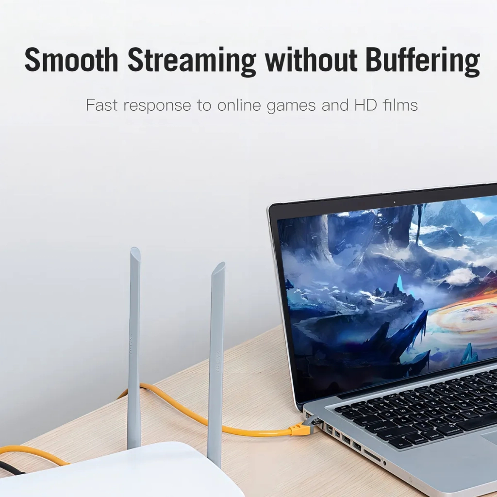 Патч-корд 0.3м, S/FTP cat 6a RJ-45 yellow Vention (IBHYAA)