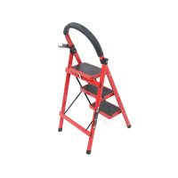 Voltronic ladder 80 cm, up to 150 kg, 3 steps with rubber mats, metal (YT43382)