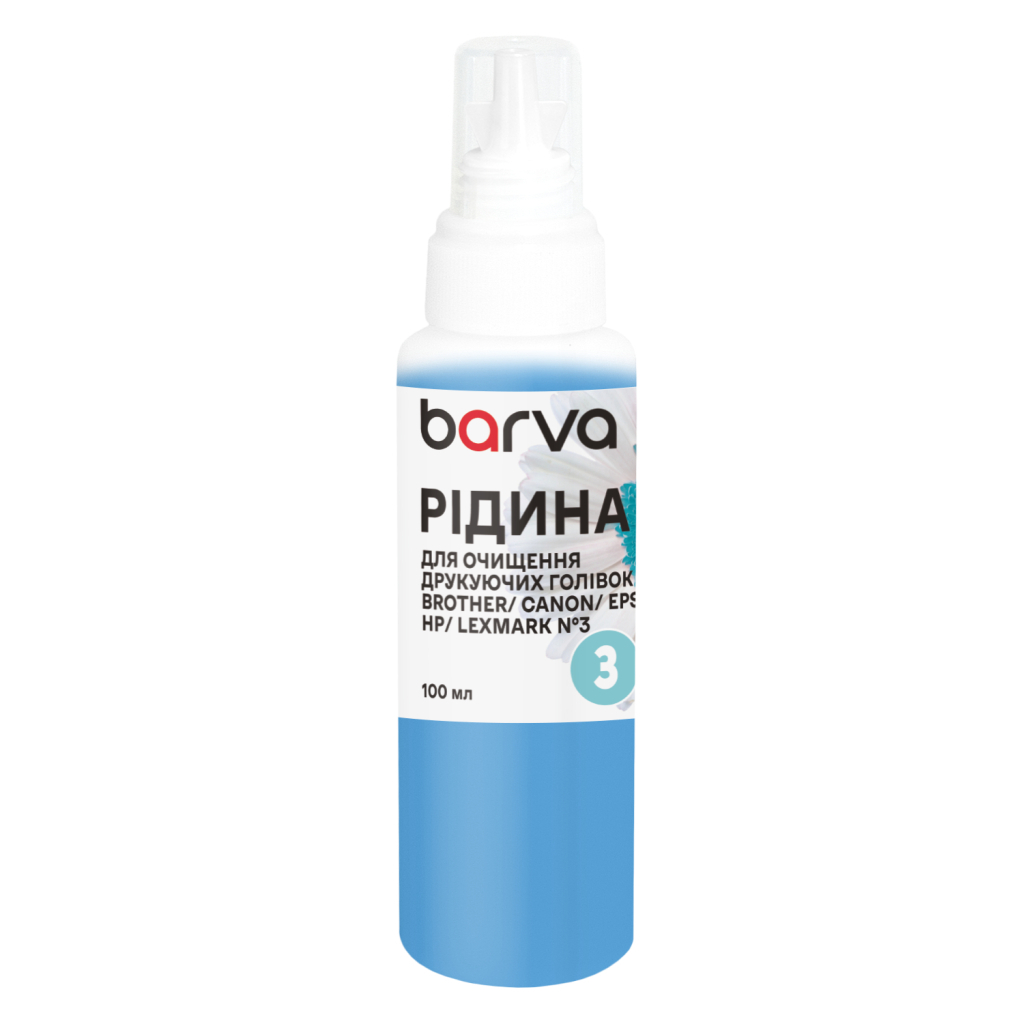 Рідина для очистки Barva №3 Brother/Canon/Epson/HP/Lexmar print head pigment 100 мл (F5-020-100)