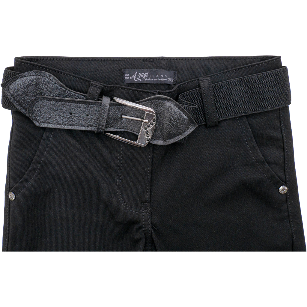 Штани дитячі A-Yugi шкільні (8967-128G-black)