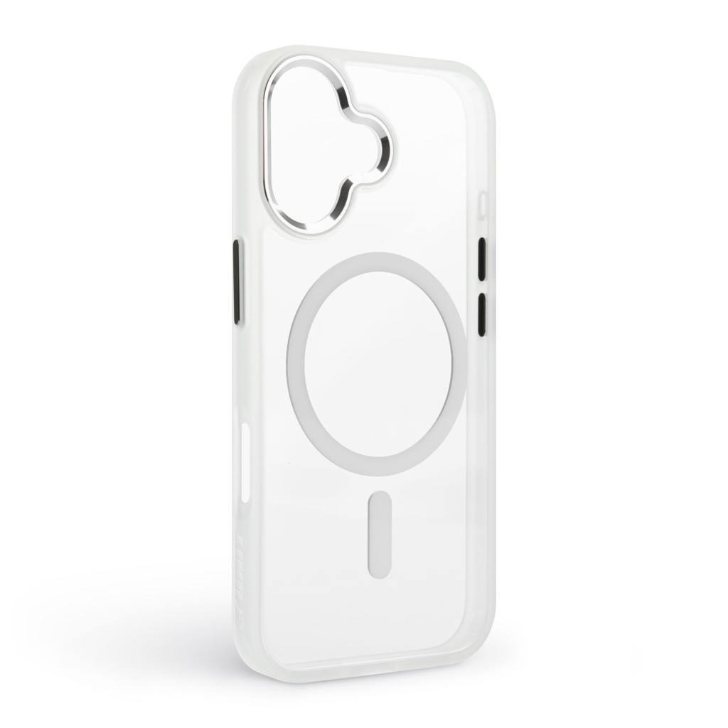 Чохол до мобільного телефона Armorstandart Unit MagCase Apple iPhone 17 Clear Silver + Orange Button Set (ARM90581)