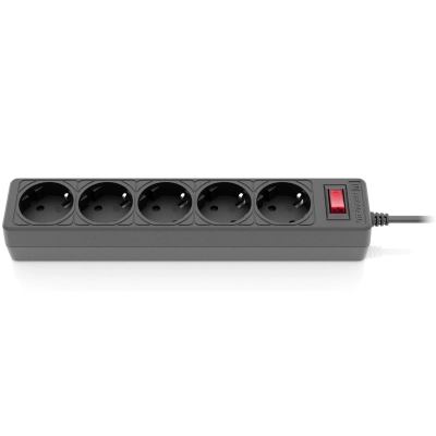 Мережевий фільтр живлення REAL-EL RS-Protect 505, 5m, black (EL122300046)