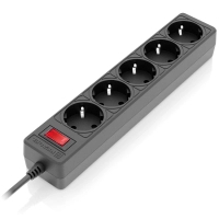 Мережевий фільтр живлення REAL-EL RS-Protect 505, 5m, black (EL122300046)