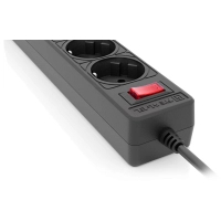 Мережевий фільтр живлення REAL-EL RS-Protect 505, 5m, black (EL122300046)