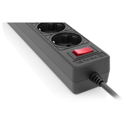 Мережевий фільтр живлення REAL-EL RS-Protect 505, 5m, black (EL122300046)
