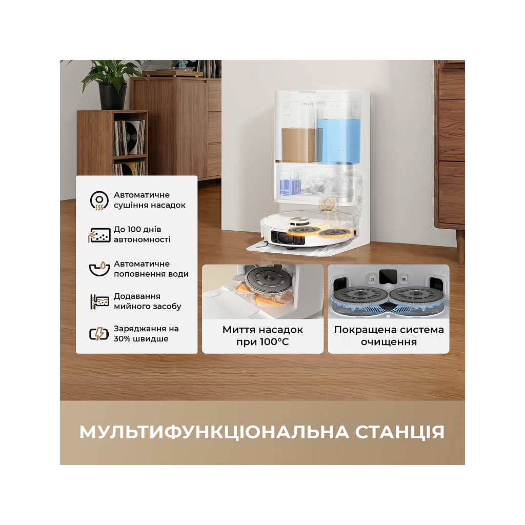 Пилосос Dreame Bot L50 Ultra AE White (RLL51SE-wh)