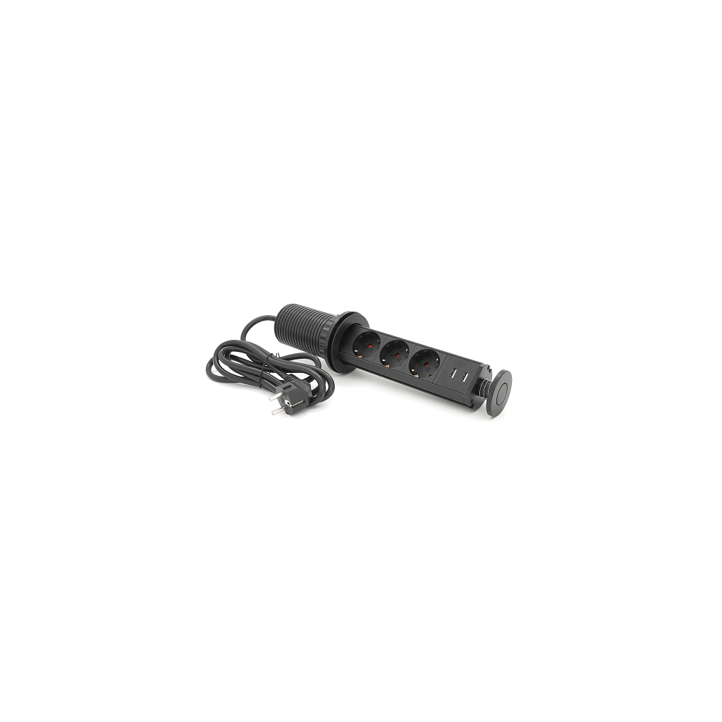Мережевий фільтр живлення Voltronic 3 Роз, 2USB, 16А, 250V, 2м, Black (D06-FU03) Мережевий фільтр живлення Voltronic 3 Роз, 2USB, 16А, 250V, 2м, Black (D06-FU03)